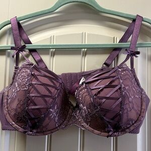 Adore Me- Women’s Lace Underwire Bra - Purple